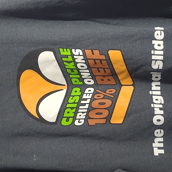 White Castle Fast Food Slider Graphic Dark Gray Pullover Employee Mens Size 3XL - Picture 12 of 17